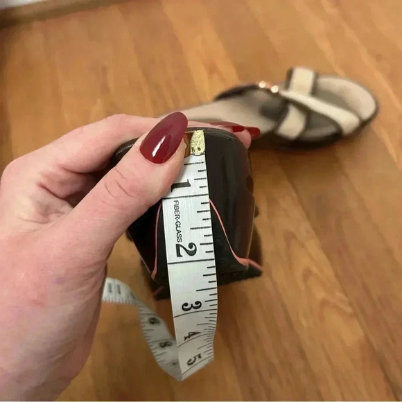 Cole Haan Nike AIR tan Brown Criss Cross Wedge Platform Sandals Women’s Size 8 - Picture 10 of 10